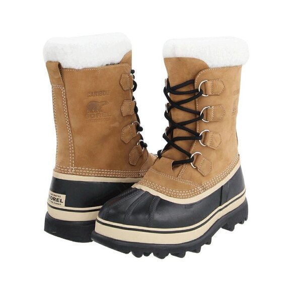 Sorel Caribou men’s waterproof winter boots Buff  new in box size 14 - Picture 1 of 5